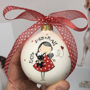 Pallina di Natale in Ceramica Personalizzata